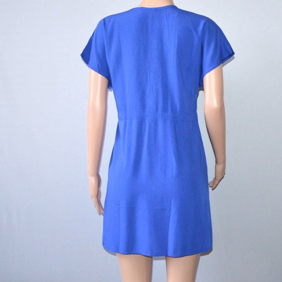 Ekouaer Beach Cover Up Short Sleeve V-Neck Adjustable Beach Dress Size Small - Picture 3 of 3